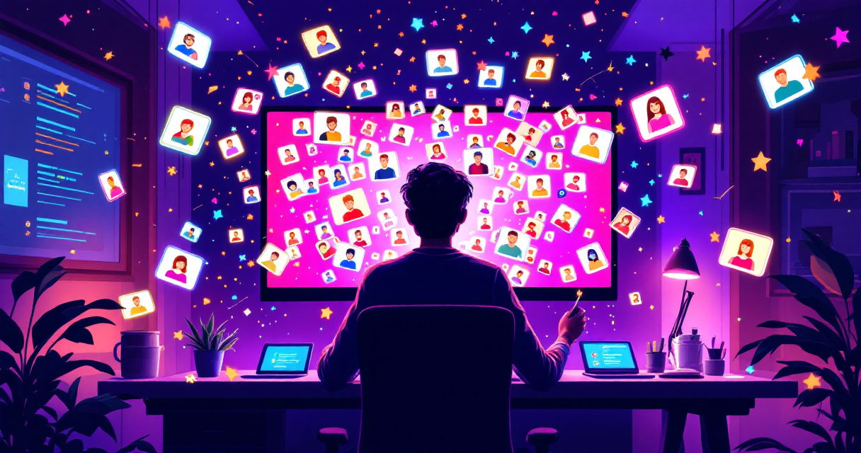 Streamer hosting fast browser party game as many viewers instantly join from different devices