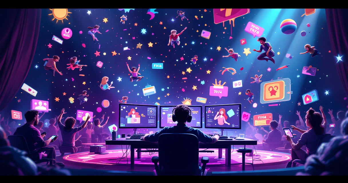 Streamer transforming viewer participation into creative interactive content during a live browser game